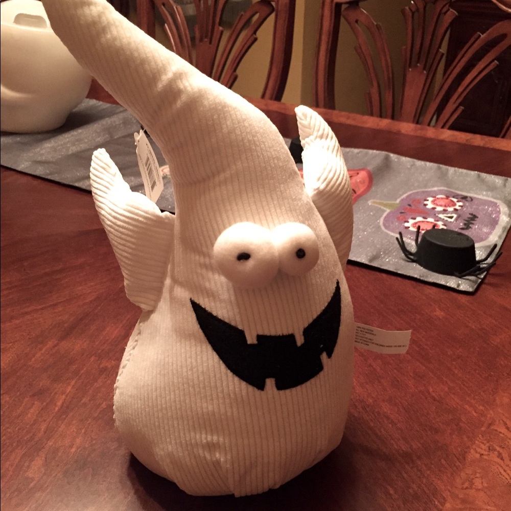 Plush corduroy ghost door stop